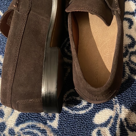 Men’s Lands End Suede Brown Penny Loafers! Size 9! Great condition! - Picture 6 of 9